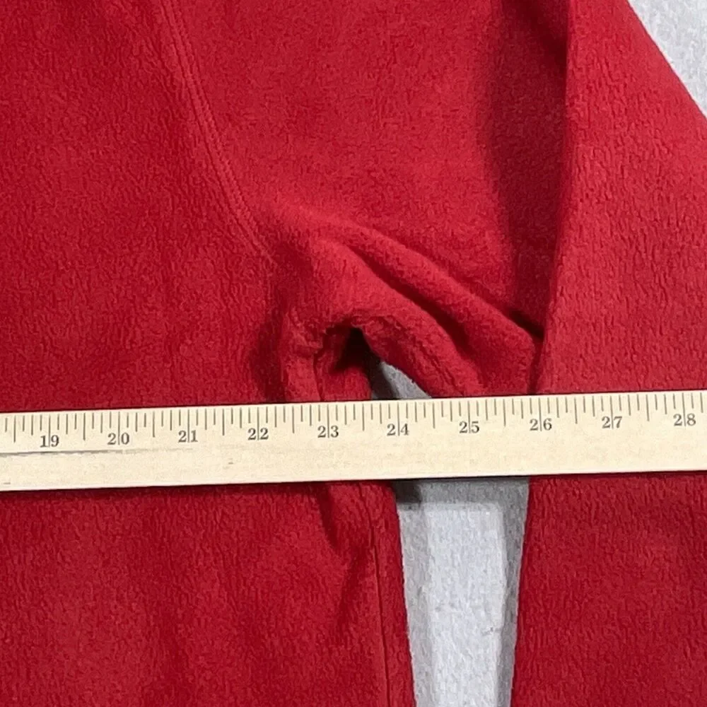 Vintage Nautica Fleece Sweater Mens Large Red‎ SPELLOUT Nautica Jeans Crew Neck